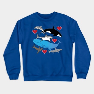 Marine life, wildlife gifts, Sealife Love Crewneck Sweatshirt